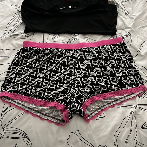 BeBe Pajama Set - top (NWT) and bottom ((NWOT) - Picture 2 of 3